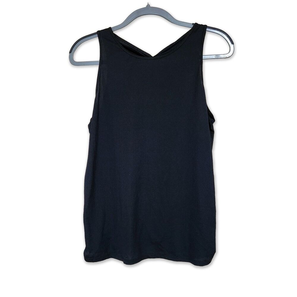 Fabletics Cashel Open Back Tank Top Shirt Women Black Size Medium